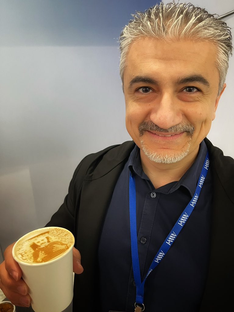 Karen_Pinachyan's tweet photo. Drinking #cappuccino with myself @Karen_Pinachyan was certainly one of highlights of #AAAAI23 in #SanAntonio, brilliantly organized by @AAAAI_org #allergy #asthma #immunology #angioedema #urticaria . Now Iโm afraid I need my own #coffeeprinter https://t.co/2ADtyWcs3p