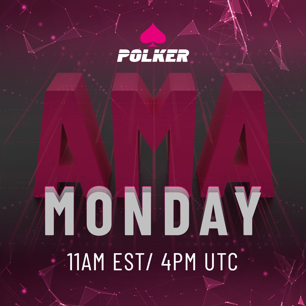 polker_PKR's tweet photo. ♣️♥️♠️♦️ #POLKERCREW ♦️♠️♥️♣️
Catch the latest #Polker updates on our weekly #AMA with Conor on #TwitterSpaces. 🗣
Got questions❓ Ask them LIVE or tweet using the hashtag #PKRAMA! 🙋♂️💬
https://t.co/c1gHAwPrIh
See you there 😎
#gamefi #p2e #crypto https://t.co/usXuqC8ziA