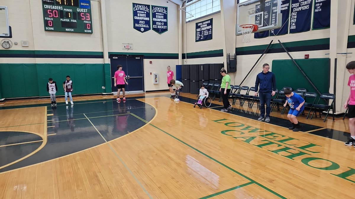 Lowell Catholic Basketball is proud to host the Special Olympics for some skills and drills today. Lowell Catholic players along with Lowell Travel players are out here volunteering their time for the community. <a href="/CoachIsola/">CoachIsola</a> <a href="/GeeY4444/">George Yfantopulos</a> <a href="/LowellCatholic/">Lowell Catholic</a>