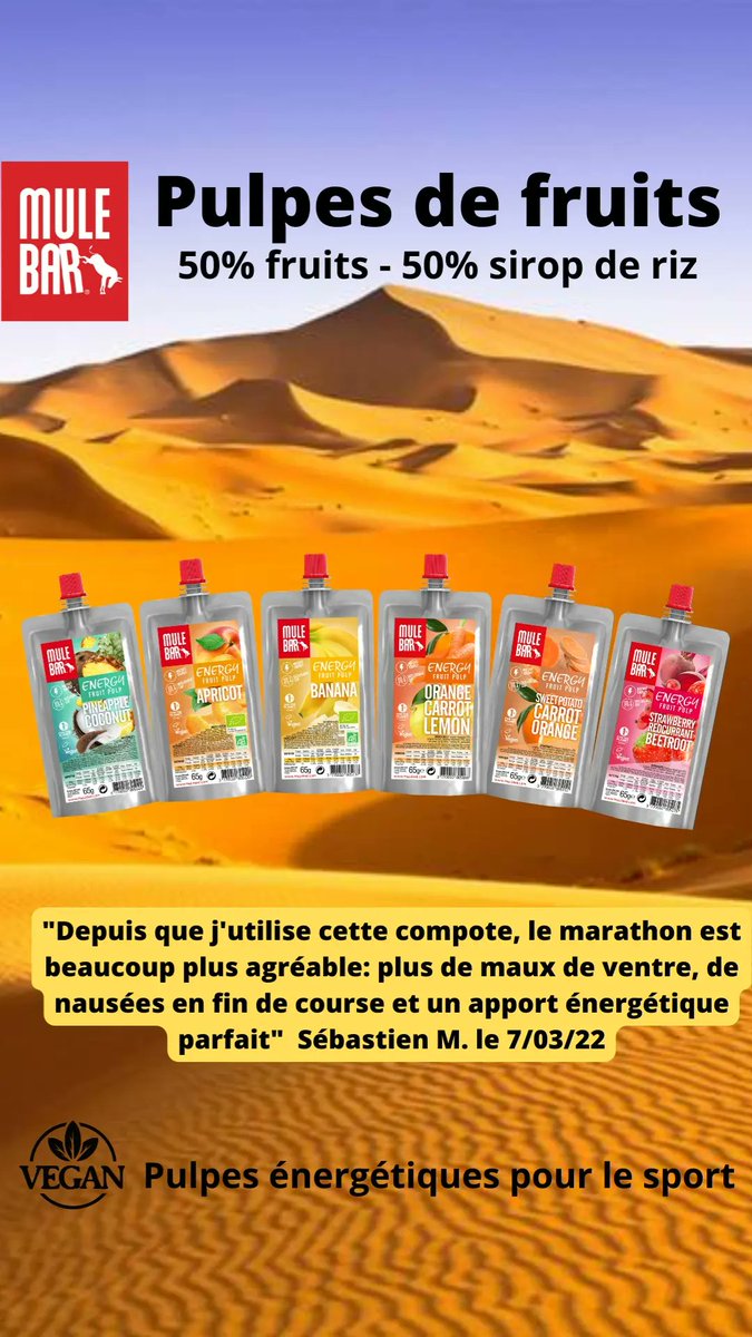Les compotes énergétiques  ou purées de fruits, c'est comme un gel mais refermable et en beaucoup plus fruité.