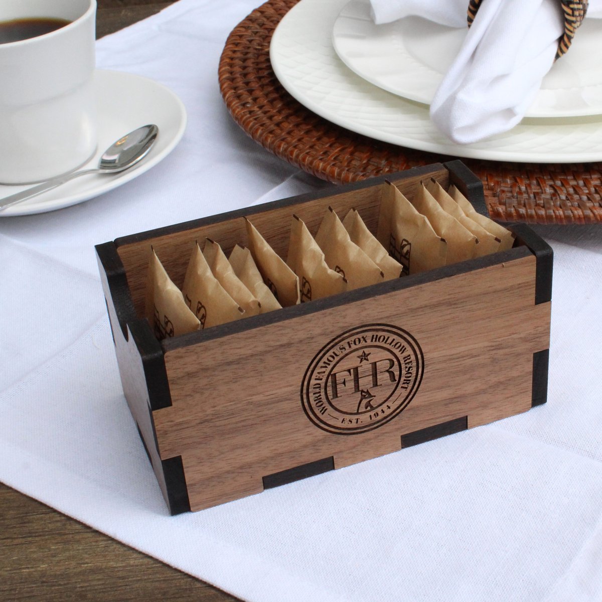 World Famous Fox Hollow Resort, Graham TX. It's been a delight working with you to design and handcraft your walnut sugar caddies. We hope they're a sweet addition to your coffee service. 
chefsemporium.net/solid-walnut-s…
#restaurantbusiness #restaurantbranding #cheflife #restaruantlife
