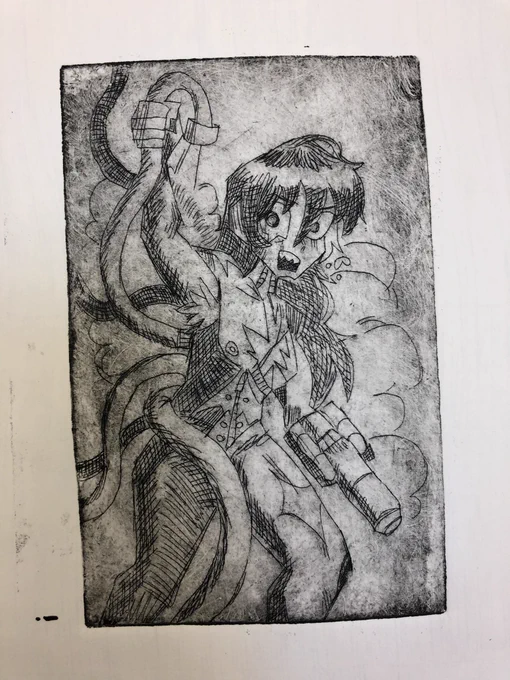 my intaglio proof came out good yippee 