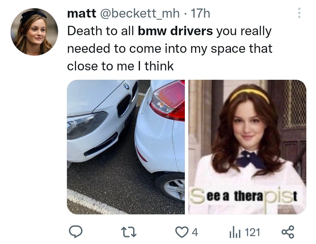 tinternet_tim's tweet photo. @drewsnx @papadeltasierra No, but the minority of #BMWdrivers give all BMW drivers a bad name.
Similar with #WhiteVanMan and #AudiDrivers. The few bad ones stereotype the rest
The amount of times I got told that I need to stop at red lights when I said I cycled (fyi, I always stopped at red lights). https://t.co/nn5g6awmC4