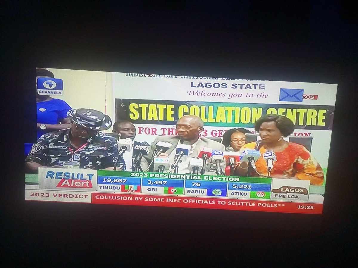 go_globalworld's tweet image. RIGGED:
APC 19867
LP 3497
PDP 5221
LP won clearly in Lagos mainland. We are collating original result sheets already
#ElectionResult #INECIsCorrupt