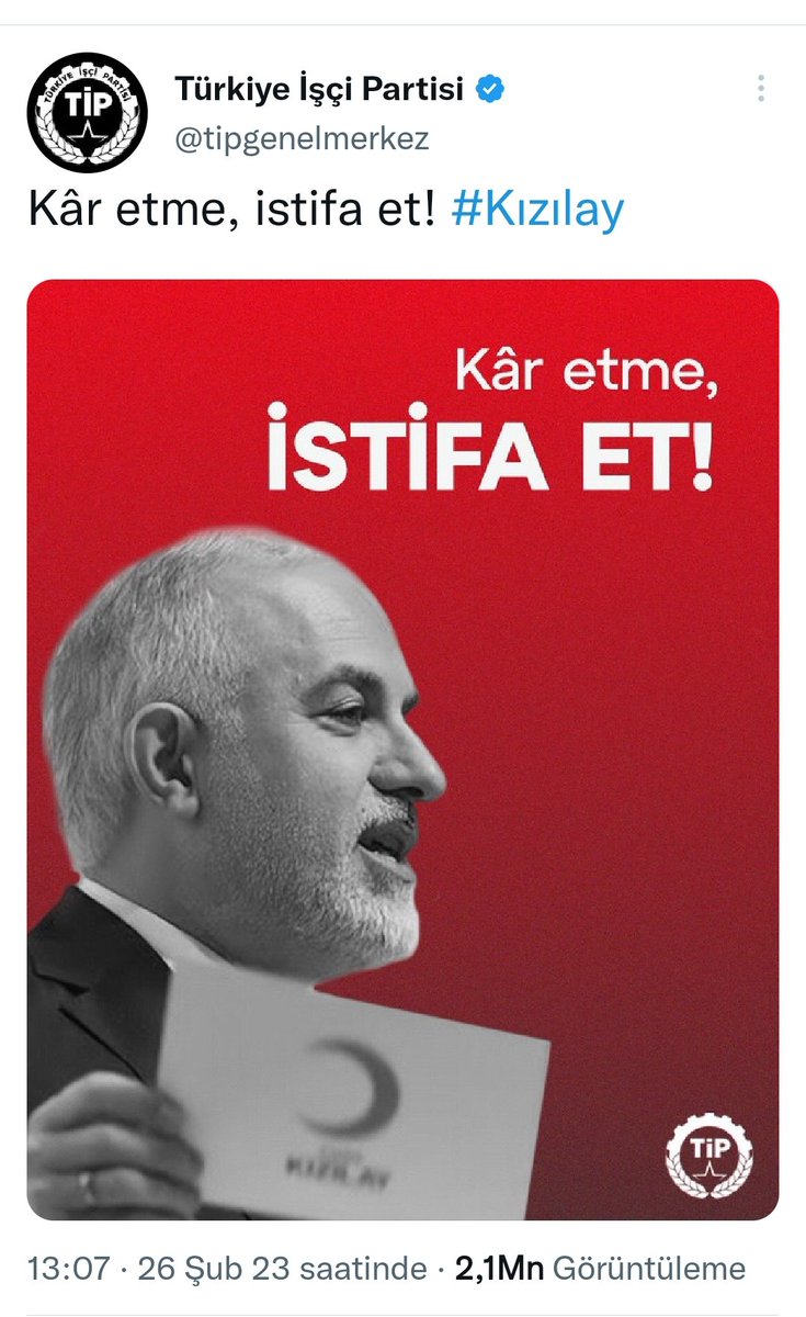 SecanTv's tweet photo. Türkiye İşçi Partisi'nden #Kılzılay 'a tepki :
#Tip #secantv https://t.co/MZyKFfReXZ