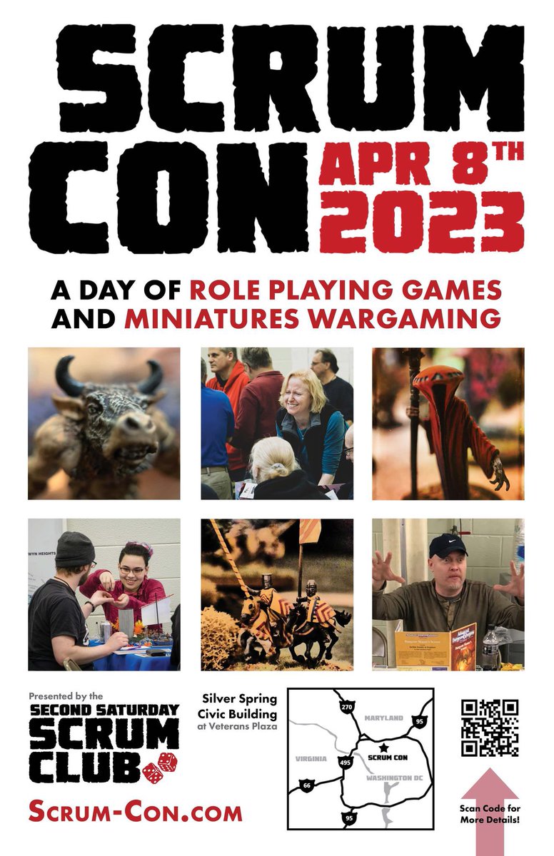PlanetXGamesCo's tweet photo. #ScrumCon is coming! Iโll be there running a few games and tossing dice with as many of you as I can. Fantastic games by @JustinSirois @ZenopusArchives and a ton of others! If youโre in the Baltimore area, donโt miss out! https://t.co/CU05tLJQPf