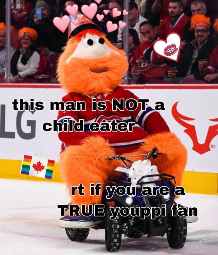 @puljudefender @GrittyNHL @VictorEGreen @iceburghNHL so true abt the youppi thing everyone hates him 💔💔