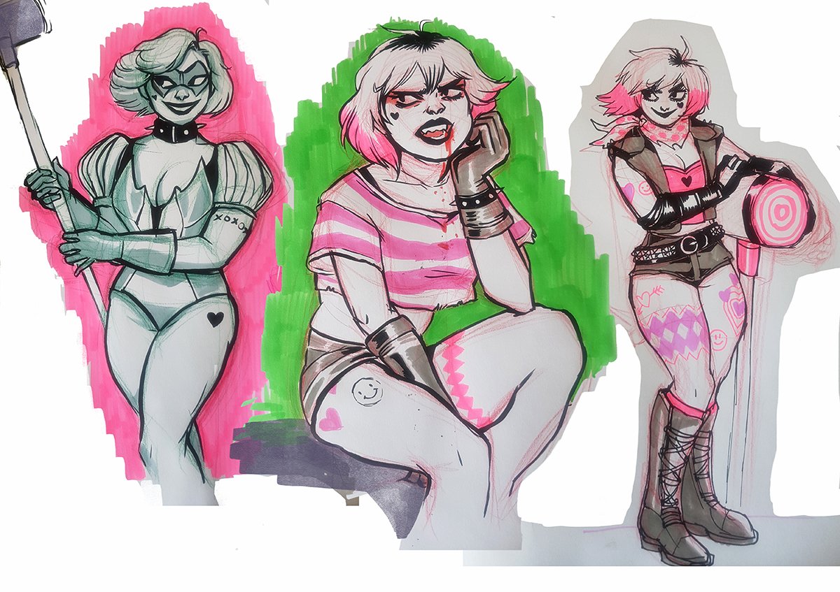 threehares's tweet photo. clownin' around #sketchbook #harleyquinn https://t.co/2i0kc8rORf