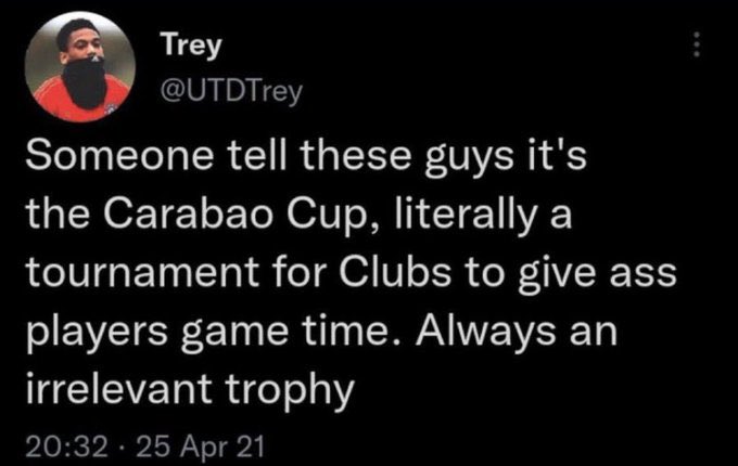 FAVANTE_'s tweet photo. @UTDTrey You've not won a trophy in my honest books https://t.co/Q0pdUsTe2e