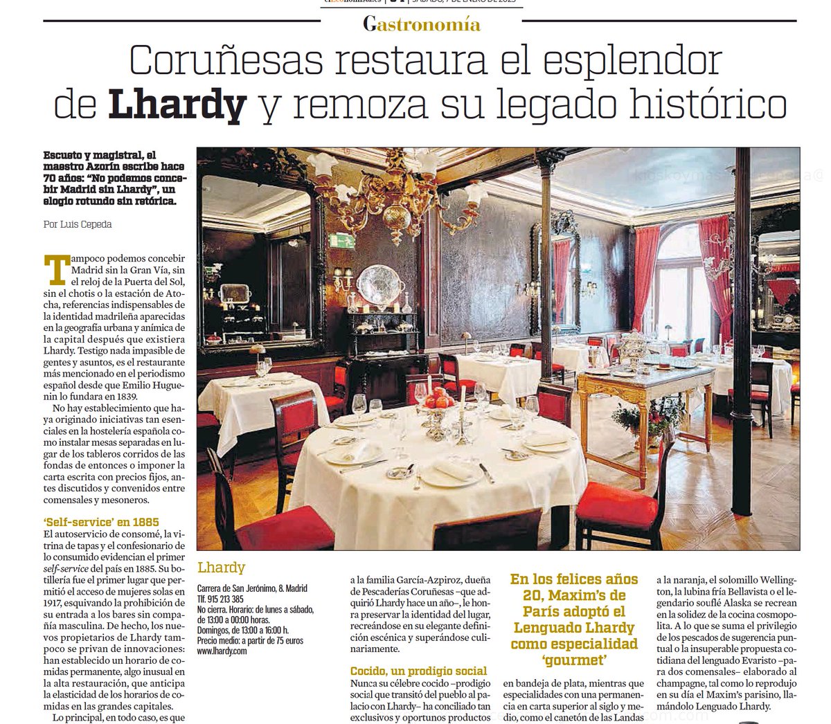 Para celebrar en bandeja de plata el Día Internacional del Cocido, <a href="/CasaLhardy/">Lhardy</a> 
#cocido #diainternacionaldelcocido #restaurante