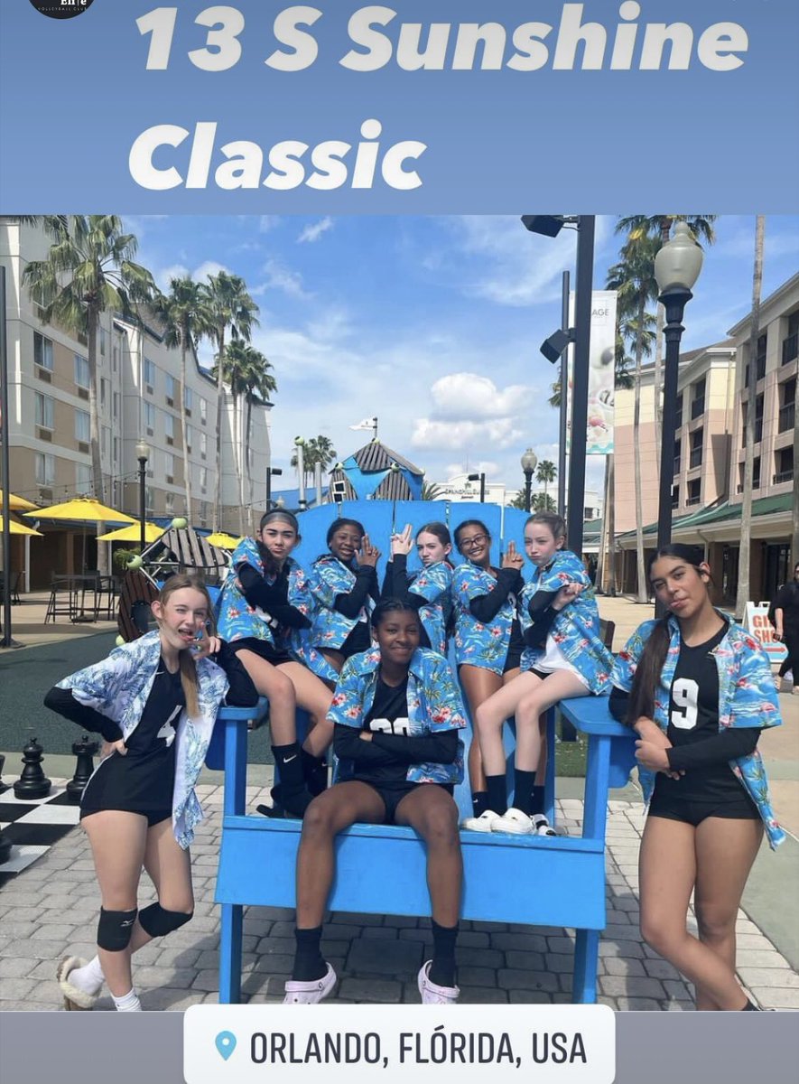 WilsonLashundra's tweet photo. In sunny Orlando, FL supporting my daughter and the Prosper Elite Volleyball Club at the #SunshineClassic. Day 2 let’s get it!!! #8ismygirl #PEVC #volleyballmom #13Silver #ignitetheflame https://t.co/1ykuMvF4ns