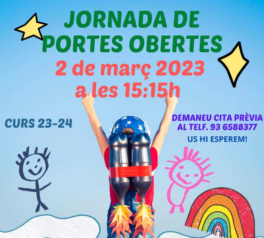 Vine a veure la nostra escola, demana hora!
#jornadaportesobertes2023