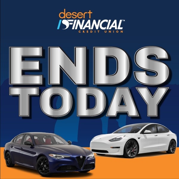 Today is the last day! Come in and don't miss out on Desert Financial's Sales Event!
#DesertFinancial #SalesEvent  #Tempe #Arizona #BillLuke