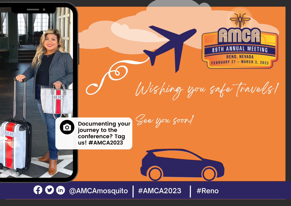 American Mosquito Control Association - AMCA (@amcamosquito) on Twitter photo Going to the 89th Annual AMCA Conference? We wish you safe travels and can’t wait to see you at the opening reception on Monday night! Be sure to post photos so we can follow your conference adventures! Tag us at <a href="/AMCAmosquito/">American Mosquito Control Association - AMCA</a> or #AMCA2023! Going to the 89th Annual AMCA Conference? We wish you safe travels and can’t wait to see you at the opening reception on Monday night! Be sure to post photos so we can follow your conference adventures! Tag us at <a href="/AMCAmosquito/">American Mosquito Control Association - AMCA</a> or #AMCA2023!