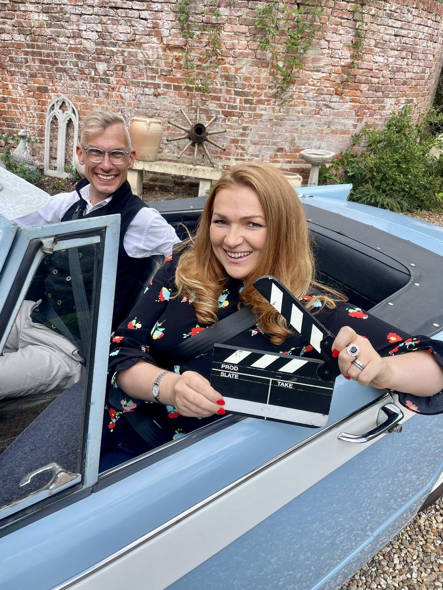 And… ACTION! Tune in tomorrow on <a href="/bbcone/">BBC One</a> at 3:45pm to see Me and @markhillantiques start our trip hunting down the treasure! Who is ready for this roller coaster of a ride?