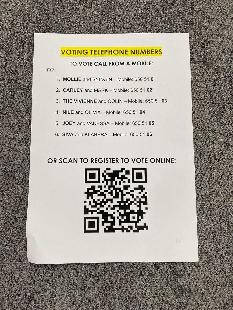 Would be so grateful if you could please vote for us tonight. I’m having the best time and would love to get to the semi finals ❤️❤️❤️