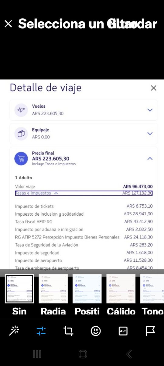 #QuieroVotarACristina #Escalofriante #Gallardo @JonatanViale @edufeiok @AmericaNoticias
@telefe  @sergiolapegue @todonoticias @LNeconomia 
El ROBO ES TOTAL 
El valor del viaje es de $96.000, lo restante son impuestos