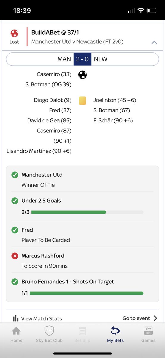 Typical of <a href="/SkyBet/">Sky Bet</a> not to pay out on <a href="/MarcusRashford/">MR14</a> scoring. <a href="/bet365/">bet365</a> paid out. Do the right thing…. #MUFC
