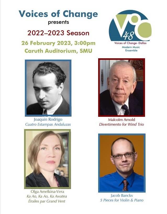 VOC - Our 3rd concert for the 48th Season is this afternoon at 3:00 pm in Caruth Auditorium at SMU.
Tickets available at: eventbrite.com/.../voices-of-…...
Info at: voicesofchange.org
