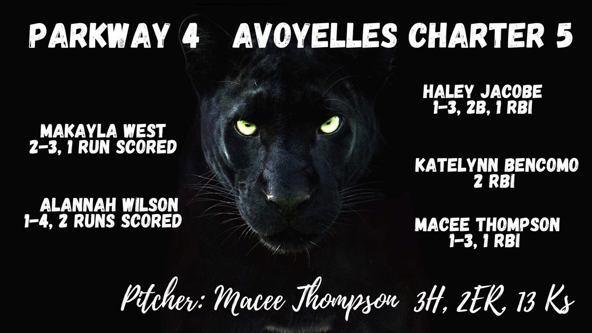 Panther Softball (@parkwaysoftball) on Twitter photo 