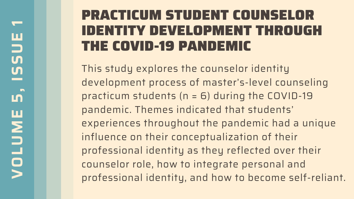 Teaching and Supervision in Counseling Journal tweet media