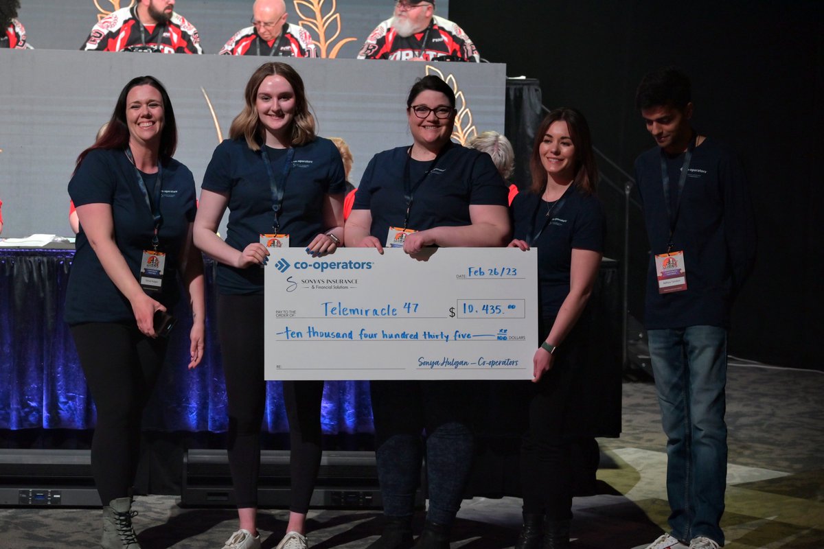Telemiracle's tweet photo. Thank you to our friends at @_Cooperators for their donation of $10,435.00
#TK47 #RootedinSaskatchewan https://t.co/uYHczSWK8a