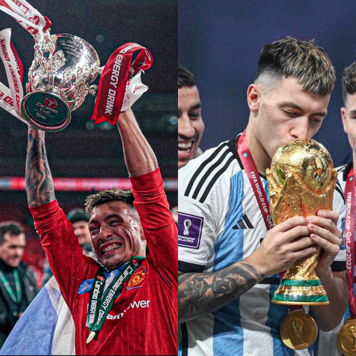 paseclave__'s tweet image. 2 títulos en 2 meses, dejando la vida en ambos.

Lisandro Martínez, sinónimo de gloria.

🇦🇷⚔️❤️