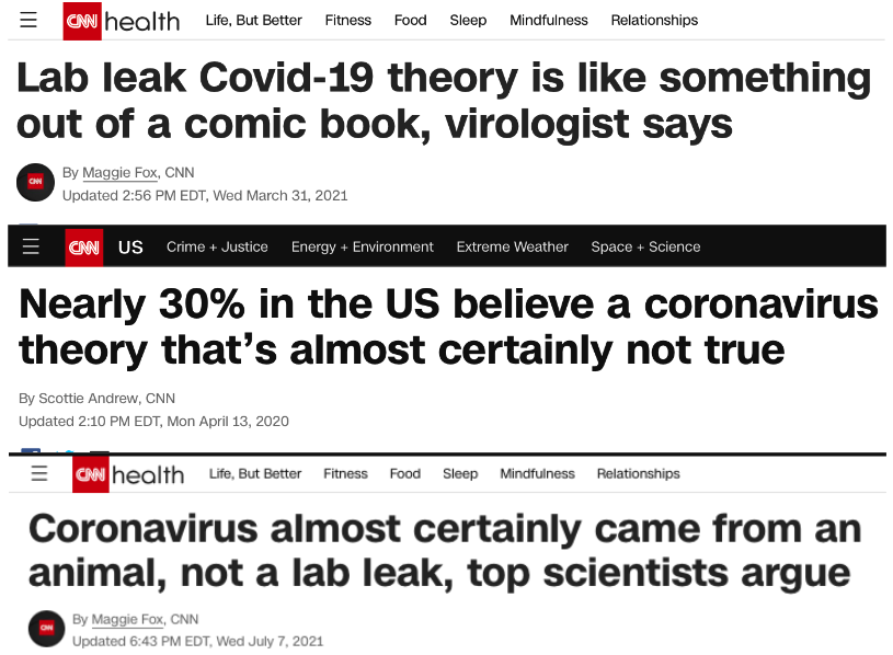 CNN just casually issued a news alert that COVID was almost certainly created in a Chinese lab. Here's how they covered that 'conspiracy theory' throughout the last three years.