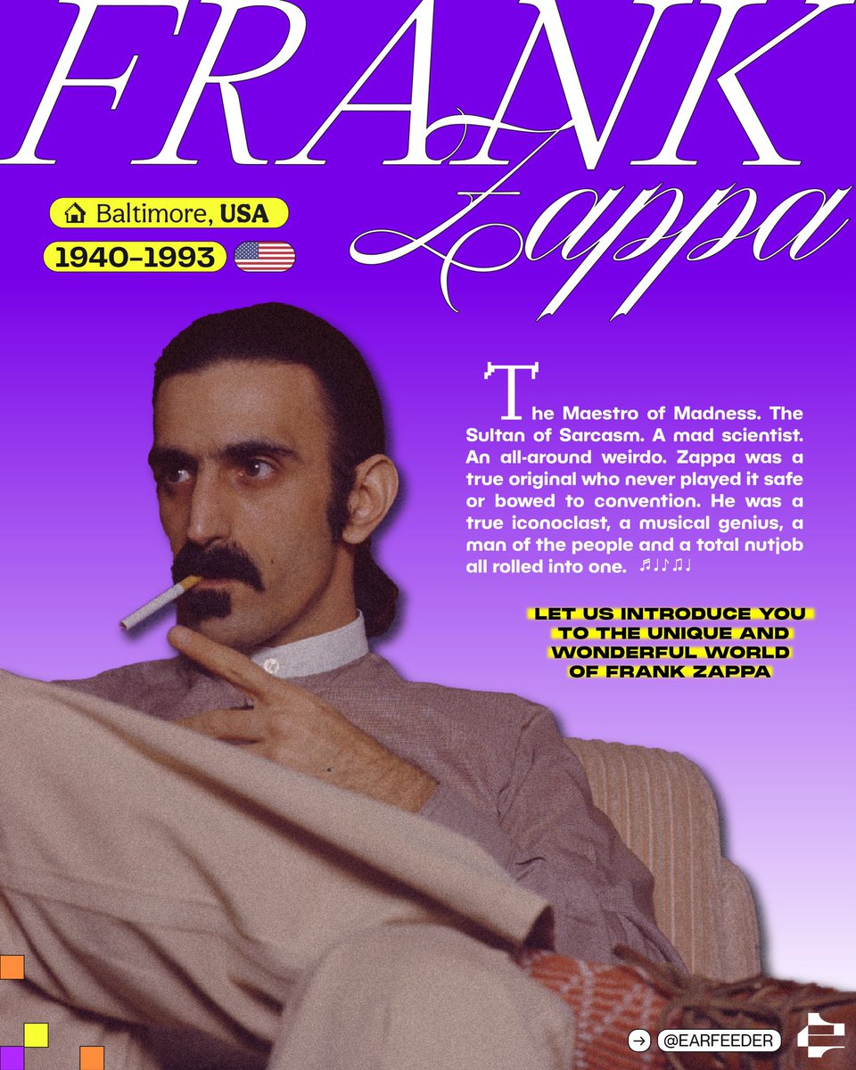ear_feeder's tweet image. An Iconoclast, Musician, and Madman. A starter guide to FRANK ZAPPA. 👨🎨👨🎨
Made with our pal FLAKEGRAM on instagram. They released a new fan zine dissecting the artist’s work.
#frankzappa #zappa #flowchart