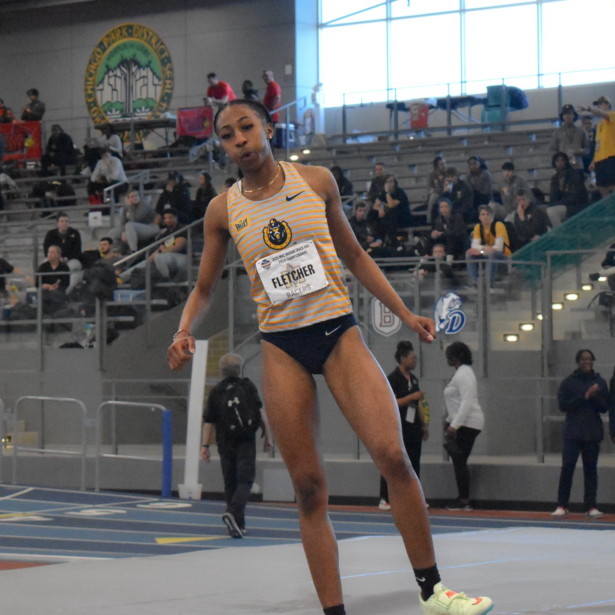 𝘽𝙄𝙂 start from Meghan Fletcher ‼️

Currently leading the pentathlon by 171 points after winning both the 60m hurdles and high jump!

#GoRacers🏇 | #MVCTF