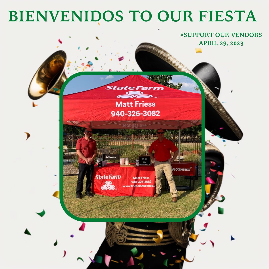 gnthcc's tweet photo. We're excited to announce that Matt Friess State Farm Agent will be joining us as a vendor for our annual 5 de mayo fiesta, hosted by the Greater North Texas Hispanic Chamber of Commerce.
#5deMayoFiesta #GNTHCC #fiesta #business #exposure #SignUpNow #familyfun https://t.co/M2Bh6NNaz2