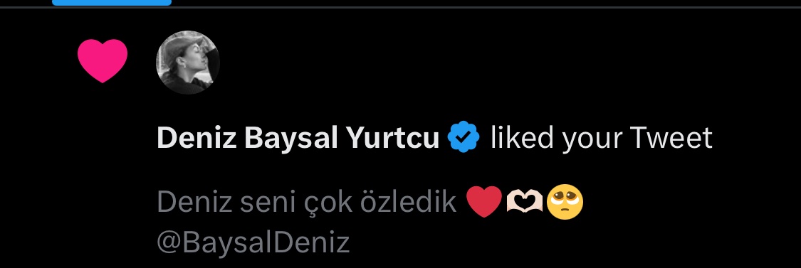Ayyyy Deniz’den ilk bildirimi aldin çok mutlu oldum emin ol ki Denom bu zor günler geçecek seni çok seviyorum/z 🫶🏻🥺❤️‍🩹