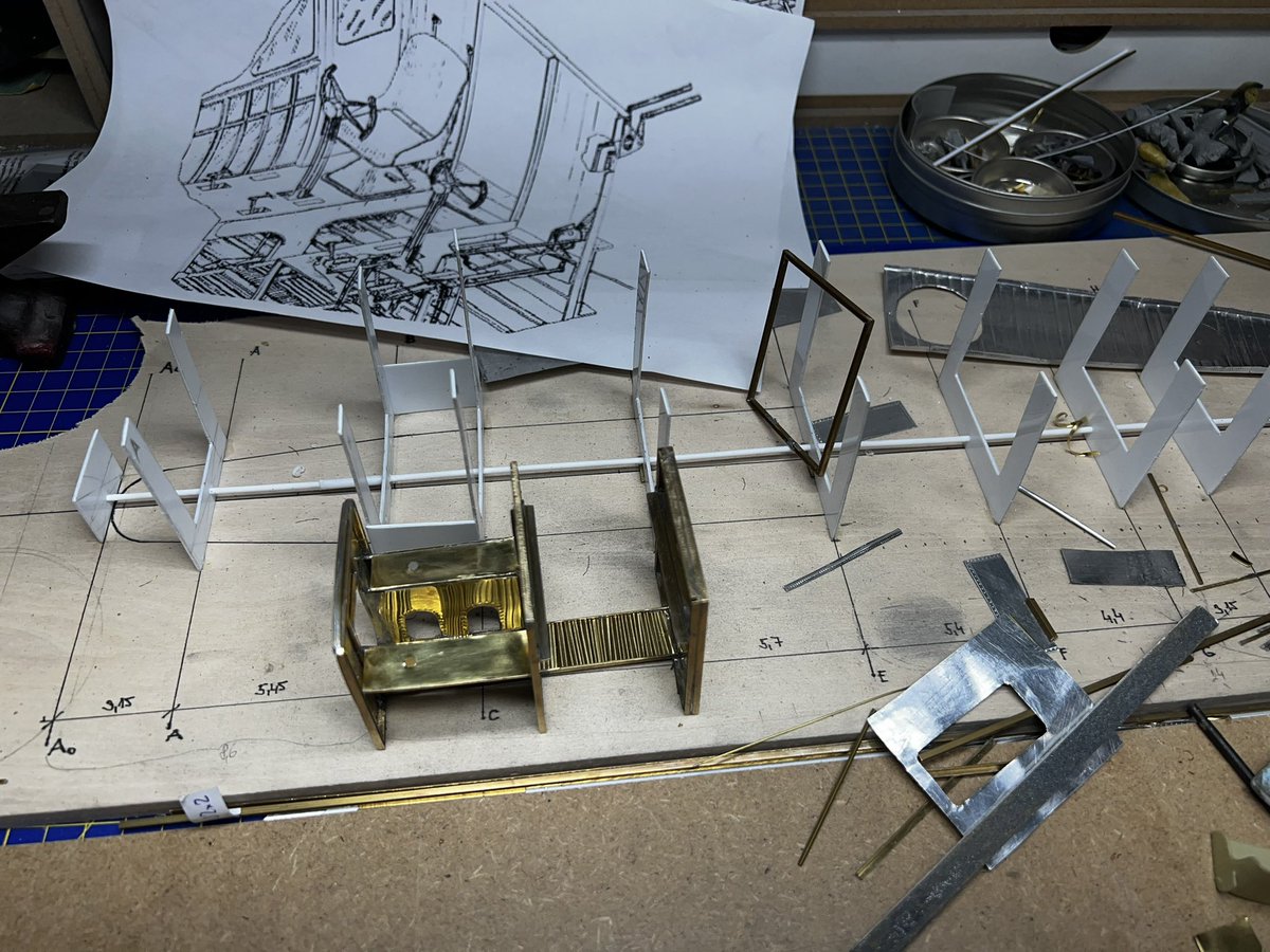 Adam57041026's tweet image. Aero MB-200 1:32 (scratchbuild) Střední část trupu, mírně vpřed. č.2 #kitmaker #scratchbuild