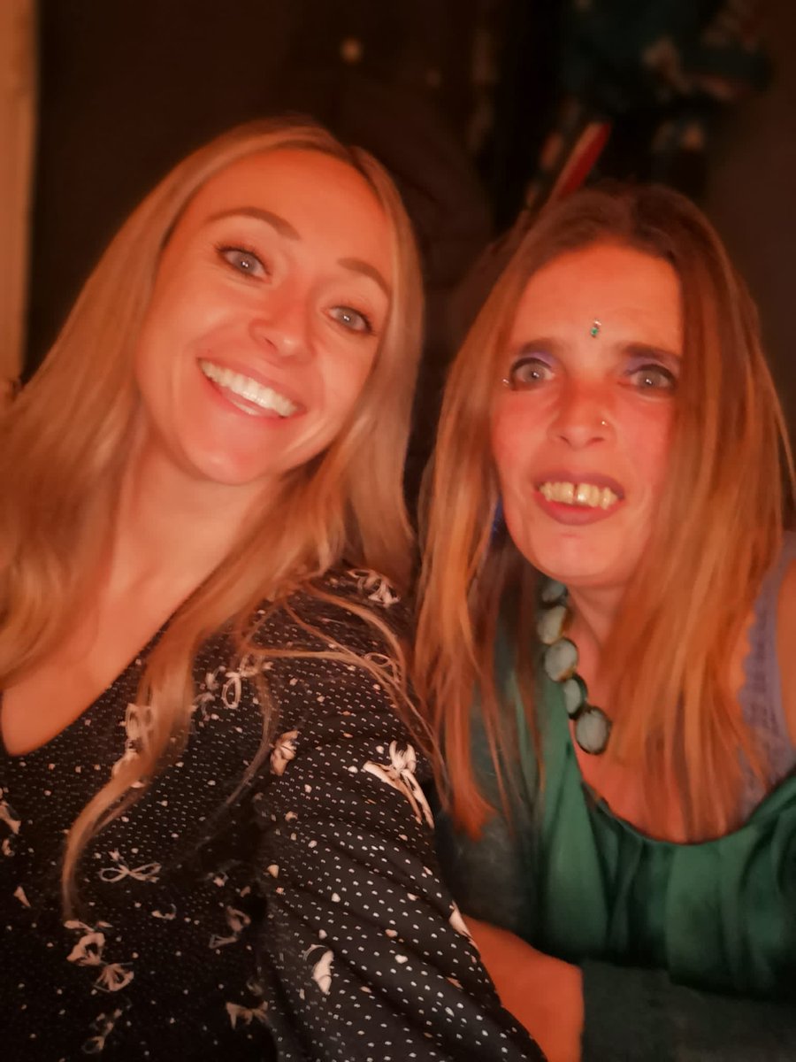 One of my favourite people on the planet. 🙏🌈
When I'm not running Good Carma Foods I like to have fun. 💞 
We were not only hanging out but watching my husband aka Mr Good Carma 🎸🎤  do a gig. Perfect! 

It's important to be kind to  yourself with people that light you up ☺️