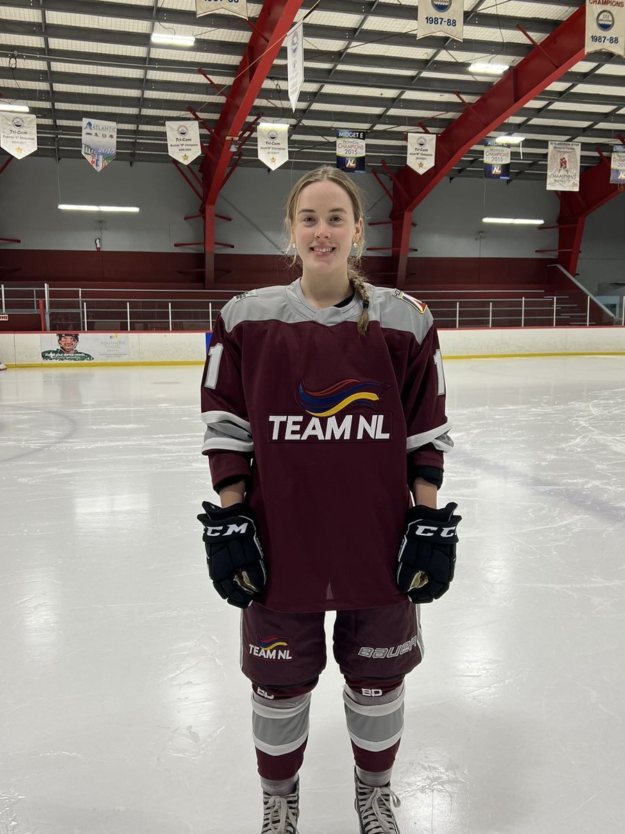 Huge shout out to our Pioneer @mollycgill who is representing  @teamnl at @2023CanadaGames 🏒

A student-athlete like Molly is a rare find as she daily demonstrates dedication, leadership, and hard work no matter what jersey she is wearing. 

@AAAmidgetEIB @QERHS_SC @QEPioneers
