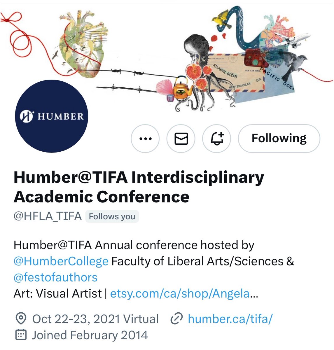 Angela Aujla Art (@angelaaujla_art) on Twitter photo New artwork commissioned for <a href="/HFLA_TIFA/">Humber@TIFA Interdisciplinary Academic Conference</a> conference on Diaspora & Displacement. Check out their call for submissions #diaspora <a href="/festofauthors/">Toronto International Festival of Authors (TIFA)</a> #artistsontwitter #Toronto
x.com/HFLA_TIFA?s=20 New artwork commissioned for <a href="/HFLA_TIFA/">Humber@TIFA Interdisciplinary Academic Conference</a> conference on Diaspora & Displacement. Check out their call for submissions #diaspora <a href="/festofauthors/">Toronto International Festival of Authors (TIFA)</a> #artistsontwitter #Toronto
x.com/HFLA_TIFA?s=20