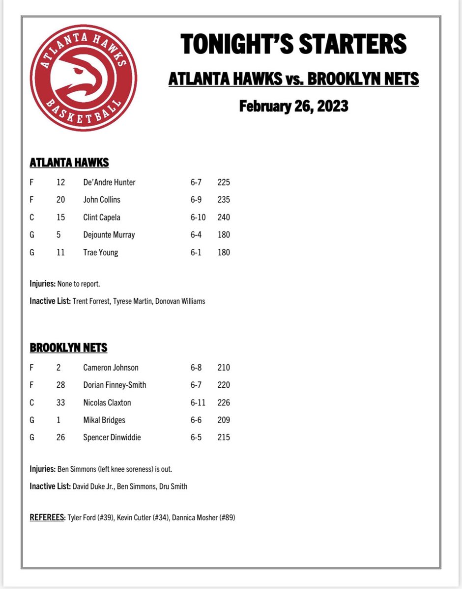 Live stream Nets 127, Hawks 129 HoopsHype