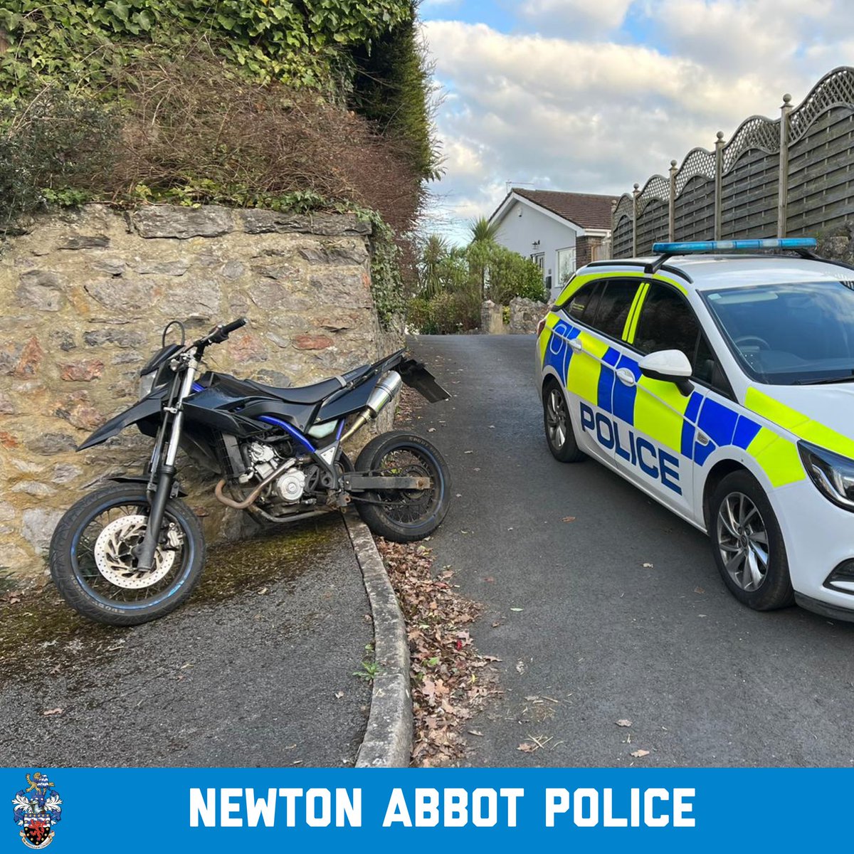 Another vehicle seized and taken off the road today, this time it was a motorcycle which had no insurance. The rider will be off to court soon where they will be given 6 points on their driving licence.
