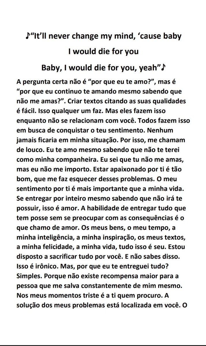 NtlTextos's tweet photo. Um texto que eu fiz em uma madrugada qualquer. 
Contexto: Eu estava apaixonado. https://t.co/R7FBKEzmQd