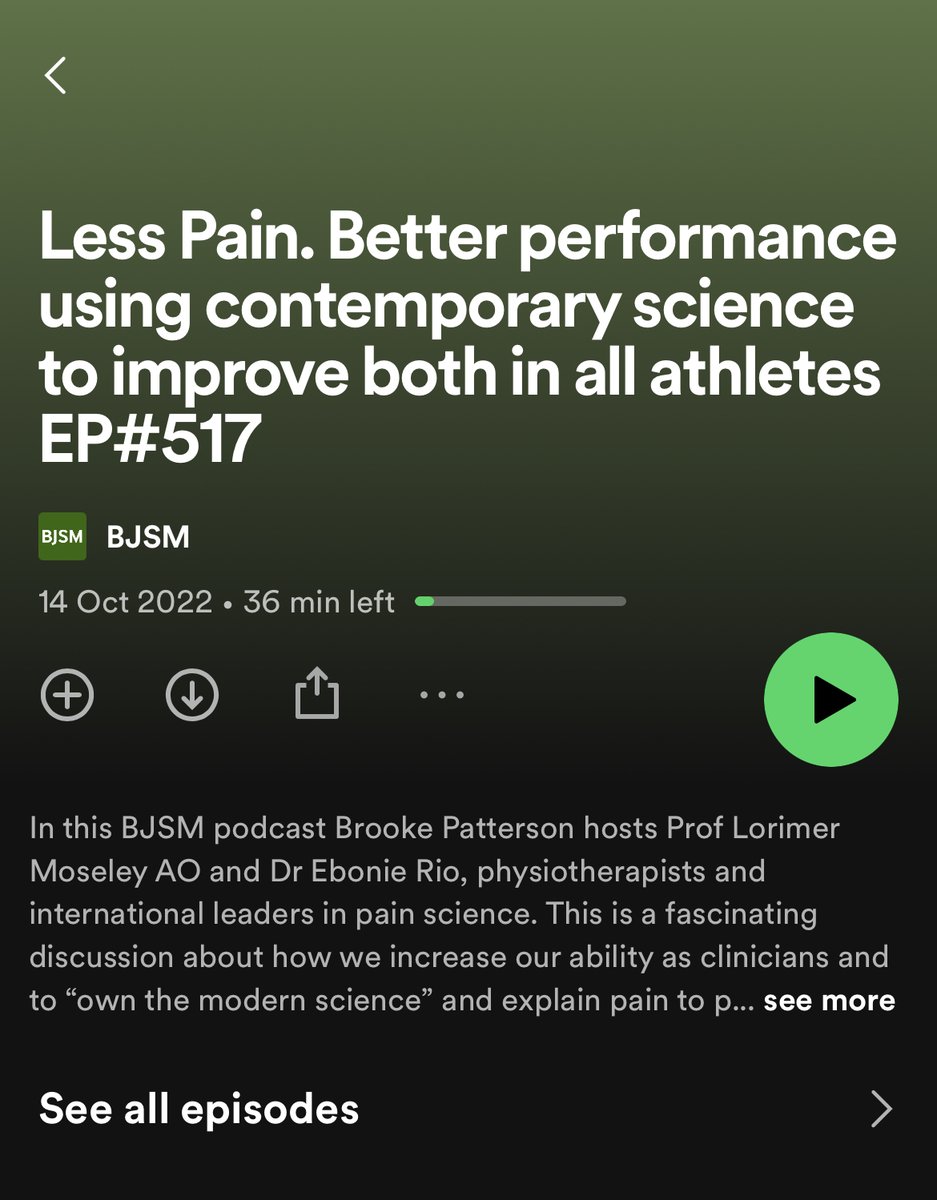 BJSM_BMJ's tweet photo. 🚨 #BJSMPodcast: 🔬The Science of Pain🔬

Listen to leaders in pain science Prof Lorimer Moseley and Dr Ebonie Rio discuss the "warm up phenomena", self-protection and internal conversations about pain💥

🎧 👉 https://t.co/zNaS2gBJss https://t.co/3frpzyf4xe
