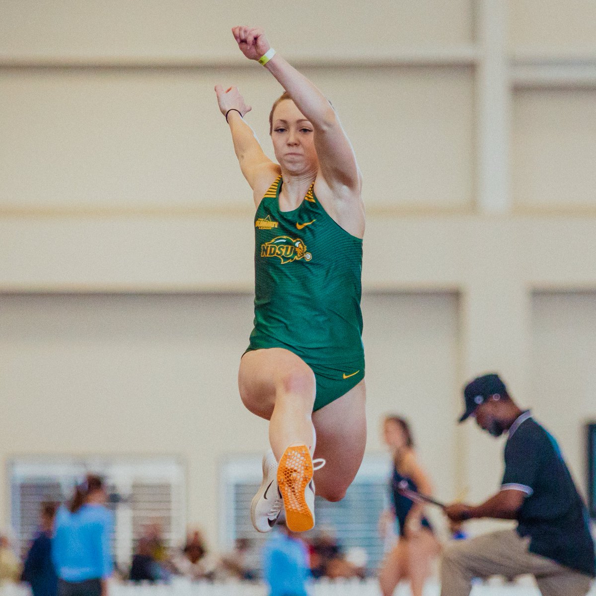NDSUTrackField's tweet photo. The Bison women finished 1-2-3-4 in the triple jump at the Summit League Championships.

1. Jodi Lipp, 40-04.75 (12.31m)
2. Jenna Parent, 40-01.50 (12.23m) 𝐏𝐑
3. Grace Emineth, 40-01.25 (12.22m) 𝐏𝐑
4. Daejha Moss, 39-04.50 (12.00m) 𝐏𝐑 https://t.co/KVDm9ssKoV