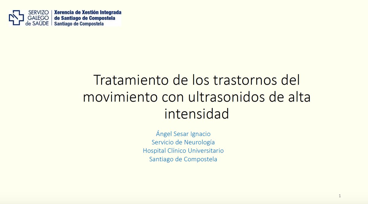 El pasado viernes disfrutamos de la sesión del Dr Ángel Sesar, neurólogo del CHUS, de la <a href="/SgNeuroloxia/">SGNeuroloxia</a> y de <a href="/SanidadeXunta/">Consellería de Sanidade</a> sobre el tratamiento del temblor esencial con ultrasonidos de alta intensidad.
