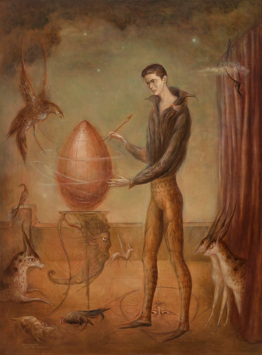 #LeonoraCarrington (1917 to 2011), a British surrealist who traded her aristocratic upbringing for a bohemian life in Paris before fleeing war-torn Europe in 1942 and settling in Mexico. She stayed there for the remainder of her seven-decade career, painting at least 1,500 works