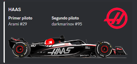 darkmarinov's tweet photo. Ya puedo confirmar, empieza nueva temporada de Fórmula Payo! Y volvemos a jugar (lo que me de la mano)
Empezamos en Haas con Arami y si todo va bien el domingo que viene estaré corriendo 💪 https://t.co/zIsmkZIgce