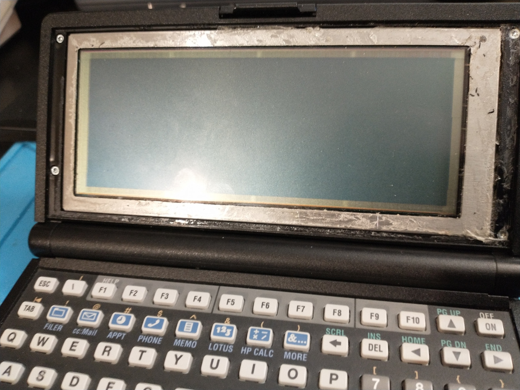 I can now join in the #DOScember fun with my new HP 200LX palmtop. Unfortunately its 100LX brother has an issue with the screen. After a tear down &amp; clean of the LCD contacts, it got a little better but still has problems. :( #TinyComputing