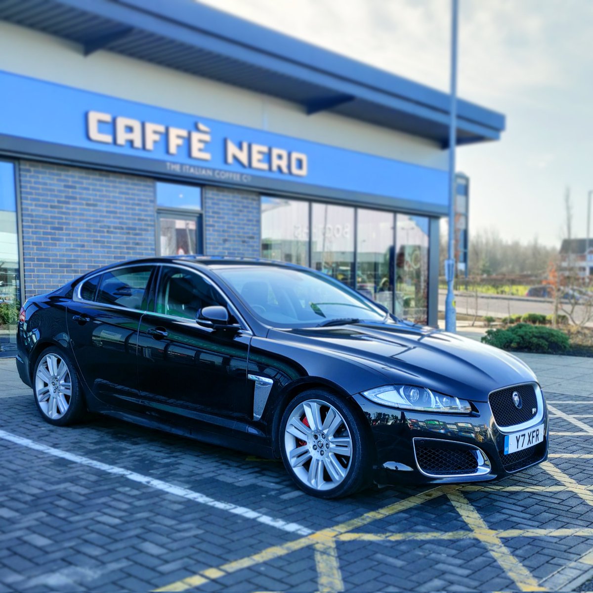 Superbracey's tweet photo. I've wanted one of these for years now. I've finally bought my dream car. A Jaguar XFR.  With a 5.0 supercharged V8 &amp; 500+bhp, it can mix with supercars but also cosset on long drives. A farmer called Jeremy Clarkson once described its performance as "unbelievable".... https://t.co/FzZfj2cV7Z