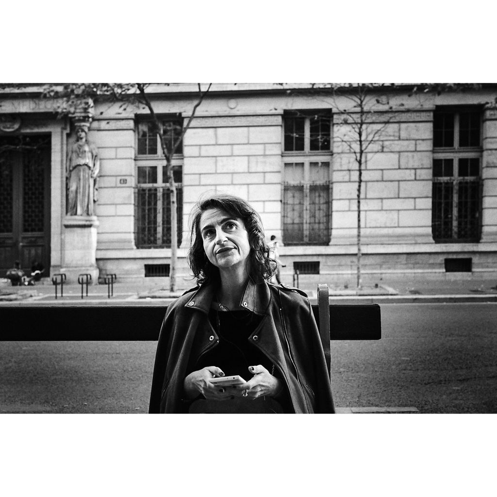 A woman sitting on a bench stops typing for a moment,
From the collection “Paris streets”

#ourstreets #myspctravel #streetphotography #travelphoto #instagram #blackandwhite #bwphotography #nft #nftphotography #fineartphoto #bnw_demand #bnw_lightandshadow #bnw_zone #raw_bnw …