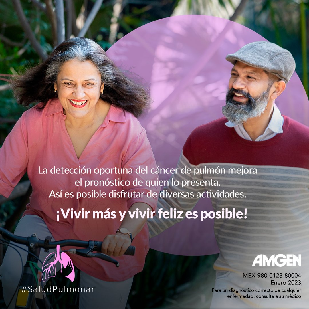 AmgenMexico's tweet photo. Ante la sospecha de cáncer de pulmón, el médico especialista puede solicitar una tomografía computarizada, junto con otros estudios específicos como la citología de esputo (mucosidad que al toser sale de los pulmones).

#AmgenOncología #CPCNP #SaludPulmonar #MarcaTuCamino https://t.co/ZiZ1WUyvAC
