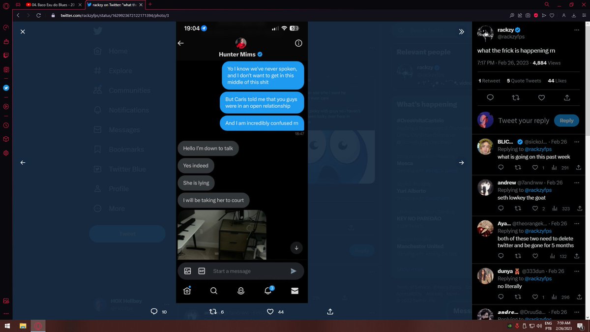 Hellfps_'s tweet photo. @mostaruufps papo, daí aqui é o Sick falando que ela tava mentindo sobre tudo e que ele vai levar ela pra justiça
#TeamSick
(A ex dele ai privou a conta...) https://t.co/0IfEdh9sTt