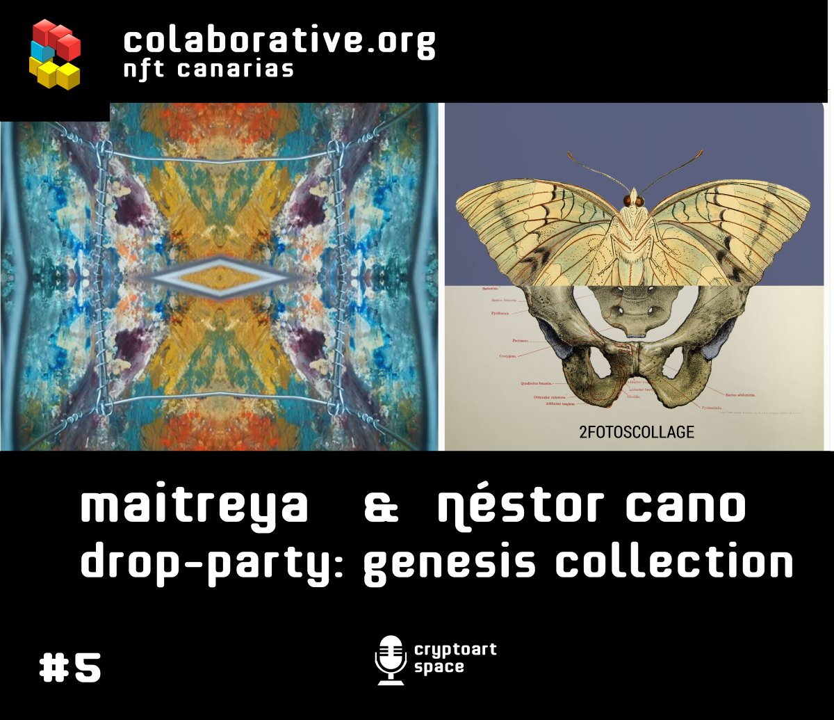 nftcanarias's tweet photo. ⚠️En 30 minutos presentaremos la obra de los #criptoartistas: Maitreya @MAITREYA2023 y Néstor Cano @NstorCanoWorld. Una oportunidad fantástica para conocerles y coleccionar algunas de sus piezas.
#NFT #NFTCollector #TwitterSpace #NFTCanarias #ArtNFT
https://t.co/hS3TyfvLaV https://t.co/929KE9ieTA